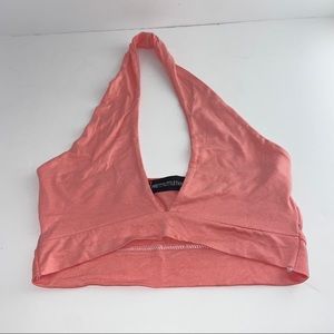 Pink Halter Crop Top